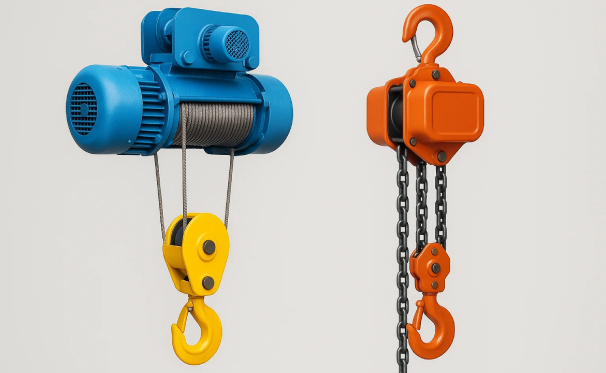 مقایسه بالابرهای زنجیری و بالابرهای سیم‌بکسل